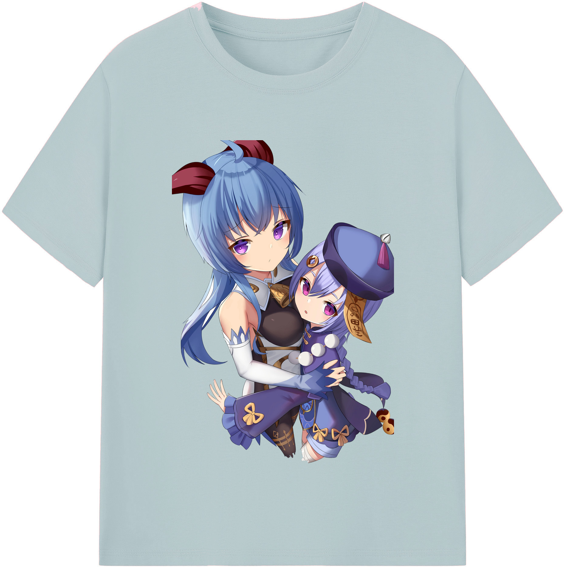 げんし神 甘雨 かんう genshin Ganyu 綿100％半袖Tシャツ（フロントプリント）